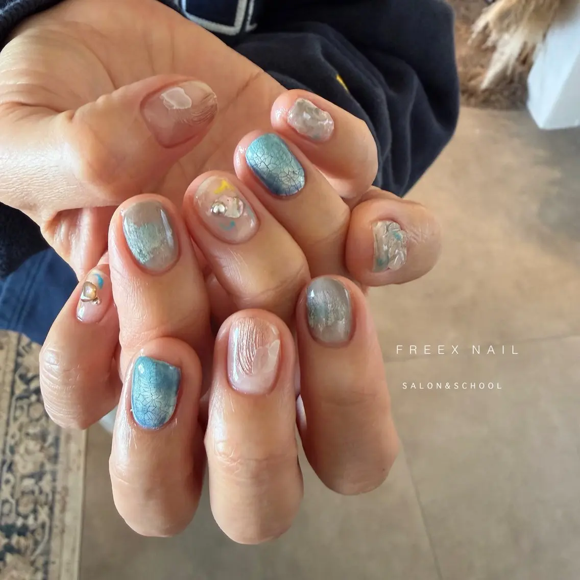 ネイル 春ネイル ハンドネイル ハンドケア freex nail /ニュアンス/個性派のネイルデザイン