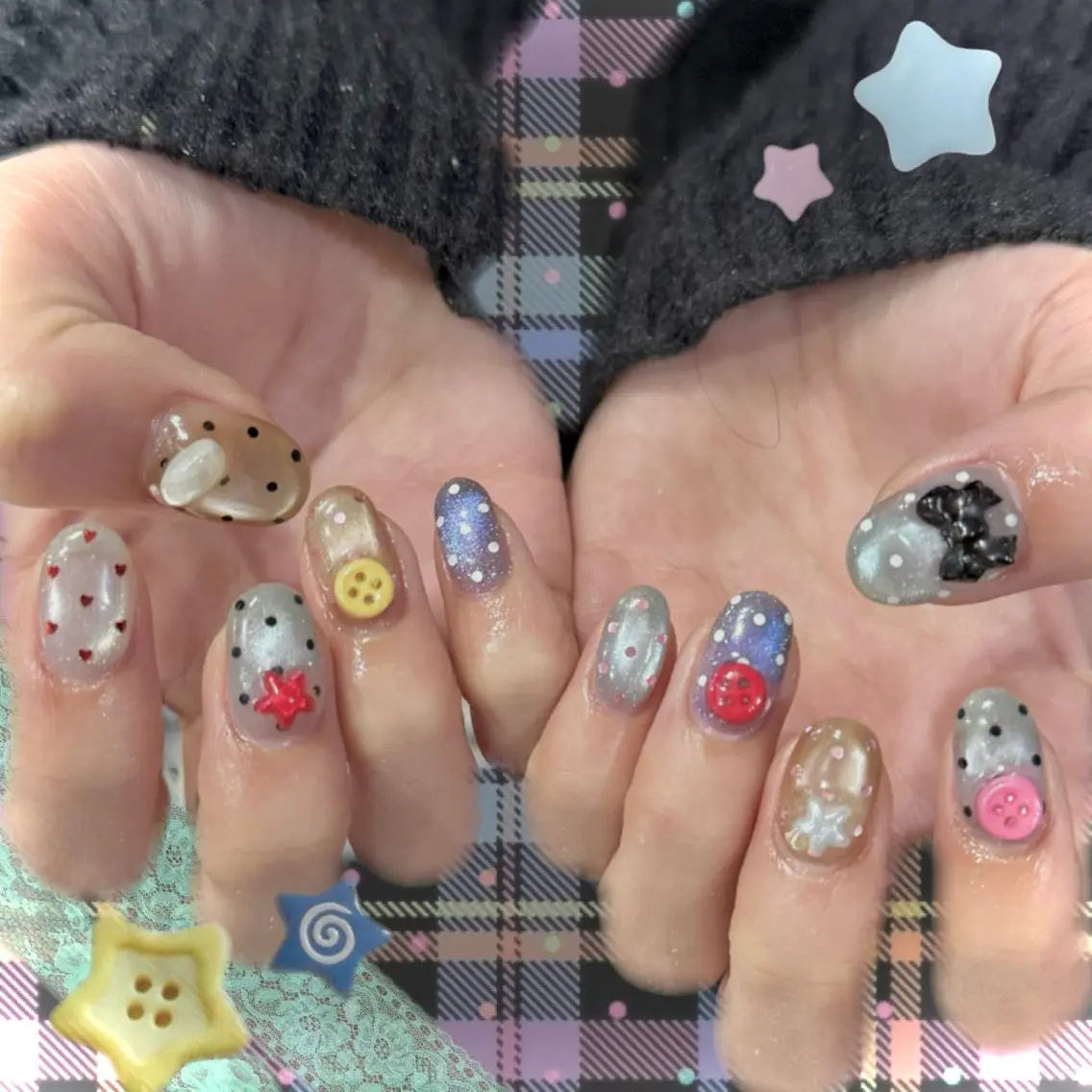 ネイル ハンドネイル フットネイル 𝙃𝙖𝙧𝙪⋆ ˚꩜。個性派のネイルデザイン