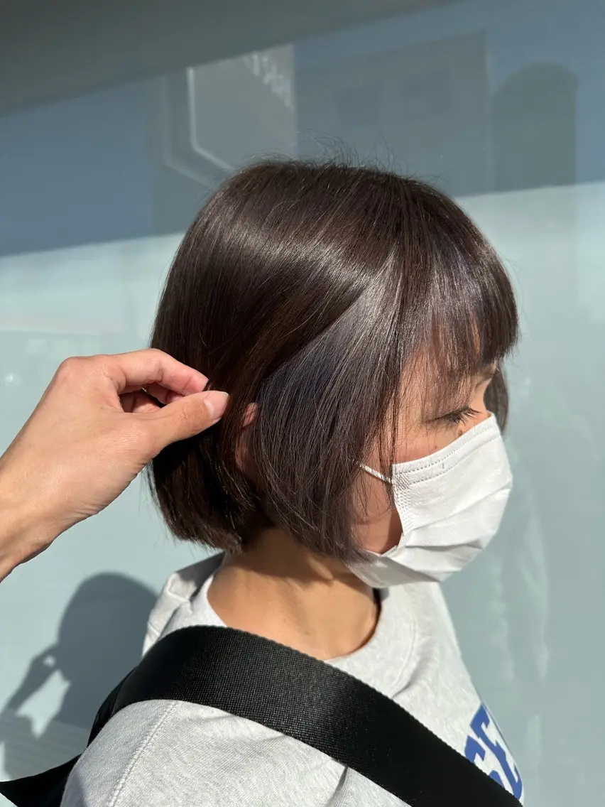 ショート カラー ミストバング BREK 袋井店のヘアスタイル