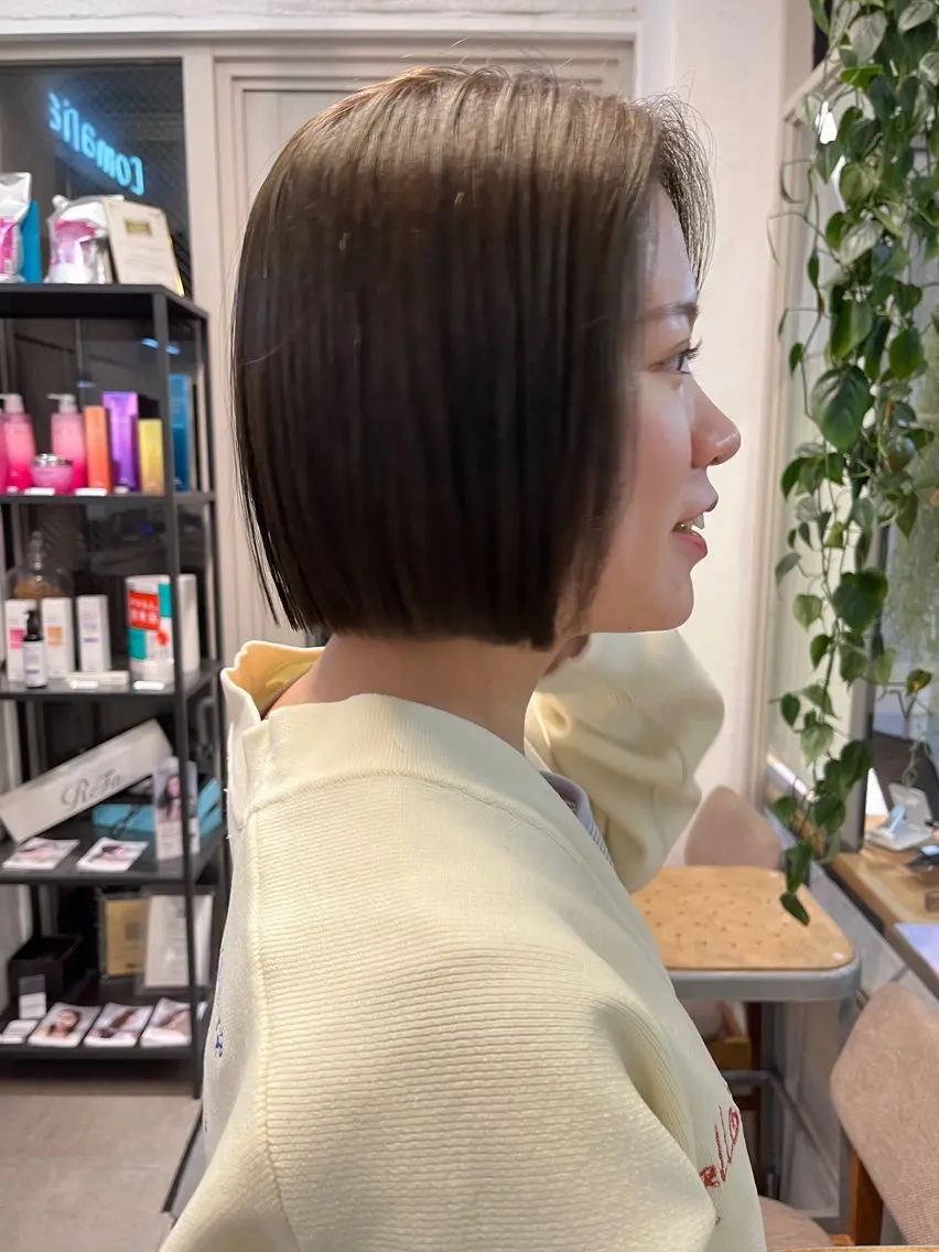 ミディアム カット トリートメント 赤み消しカラー/ ナチュラル/トモキのヘアスタイル