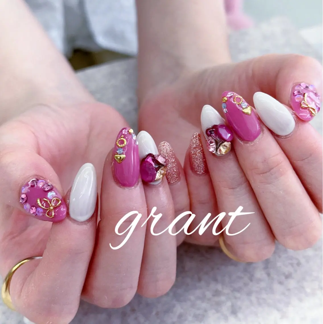ネイル キラキラネイル ハンドネイル nailsalon grantのネイルデザイン