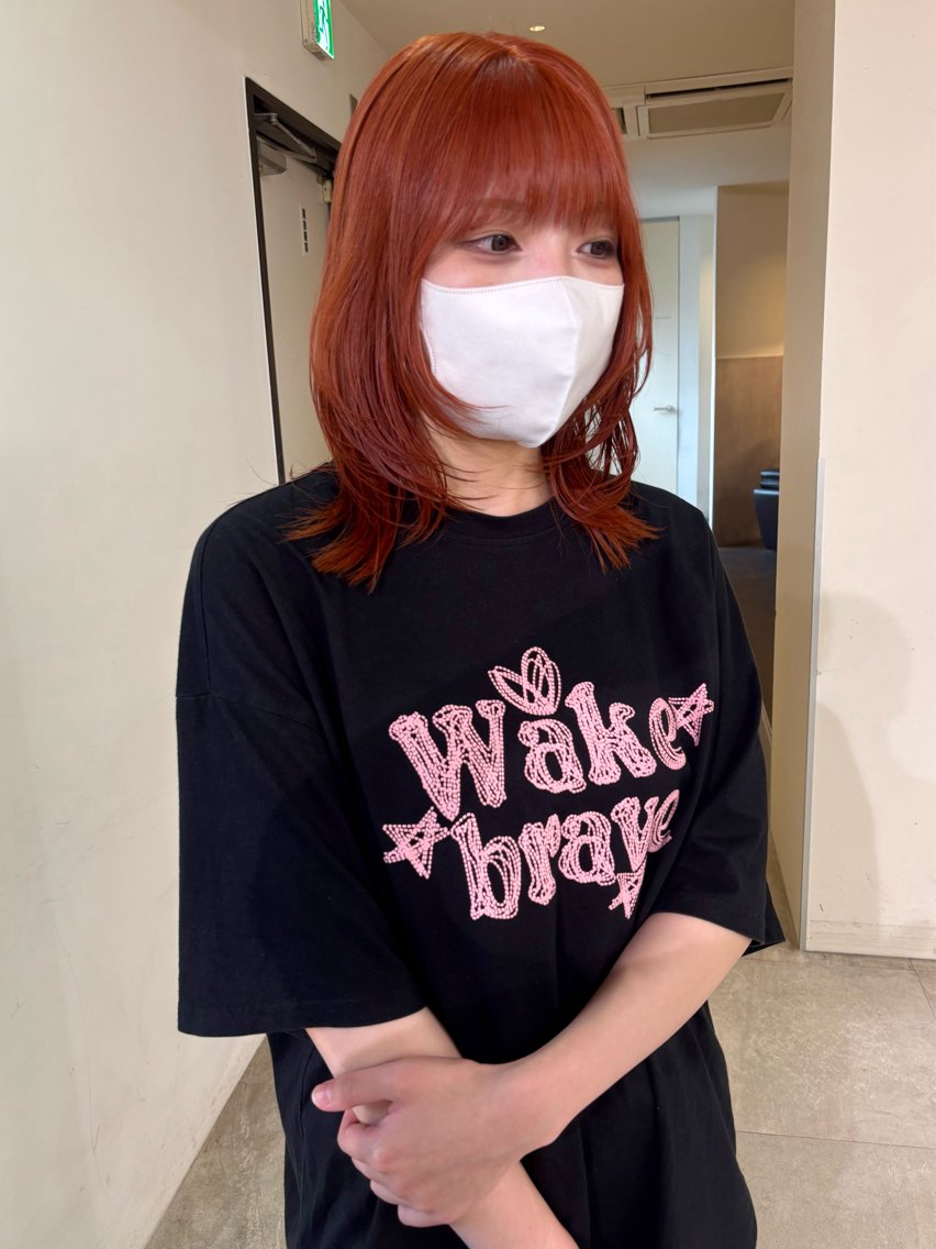 セミロング ヘアカラー ナナ 福岡美容室のヘアスタイル