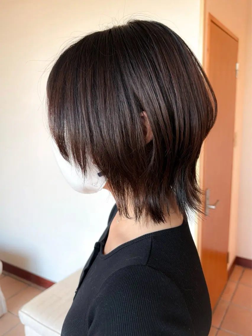 ショート ボブ レイヤーカット 石平 暖のヘアスタイル
