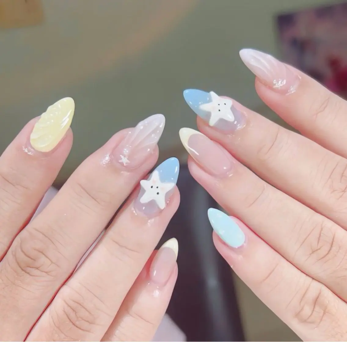 ネイル ジェルネイル 韓国ネイル パステルネイル 夏ネイル ハンドネイル Umee Nailのネイルデザイン