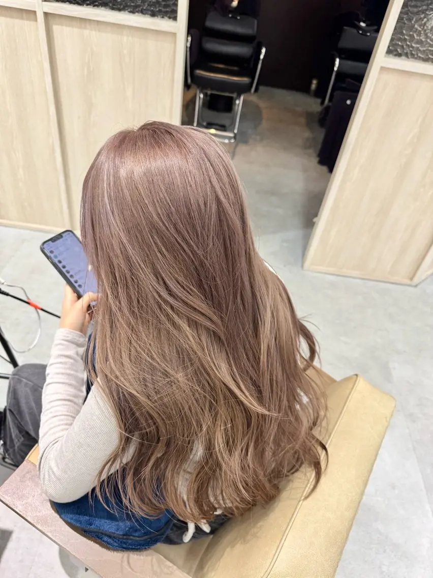 ロング カラー ブリーチなしwカラー /艶カラー/oukaのヘアスタイル