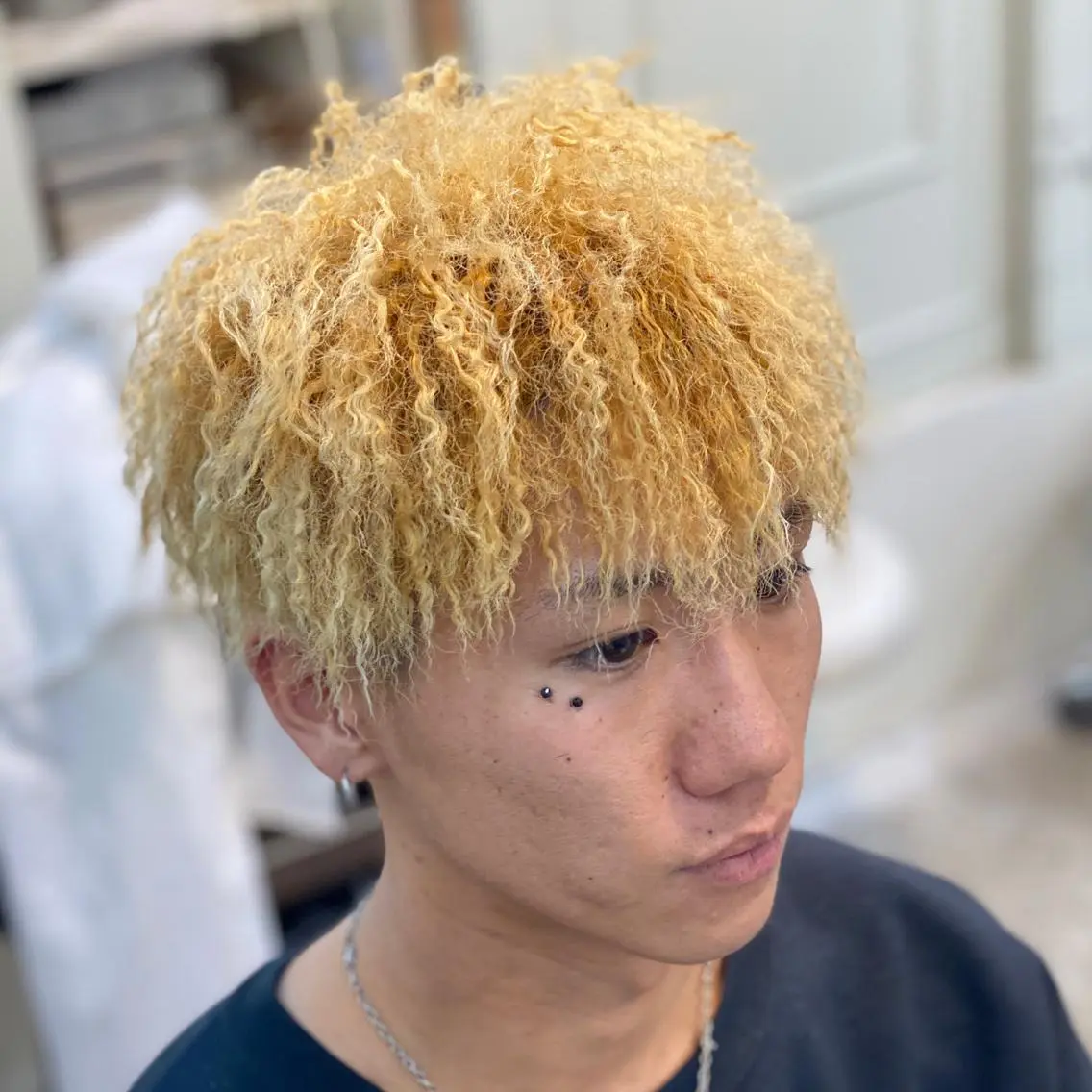 ショート パーマ メンズ メンズパーマ ツイストスパイラルパーマ スパイラルパーマ 中元 淳のヘアスタイル