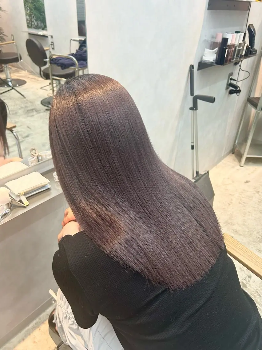 ミディアム カラー ラベンダーカラー ラベンダーピンク ピンクカラー ヘアカラー 竹森 鈴乃のヘアスタイル