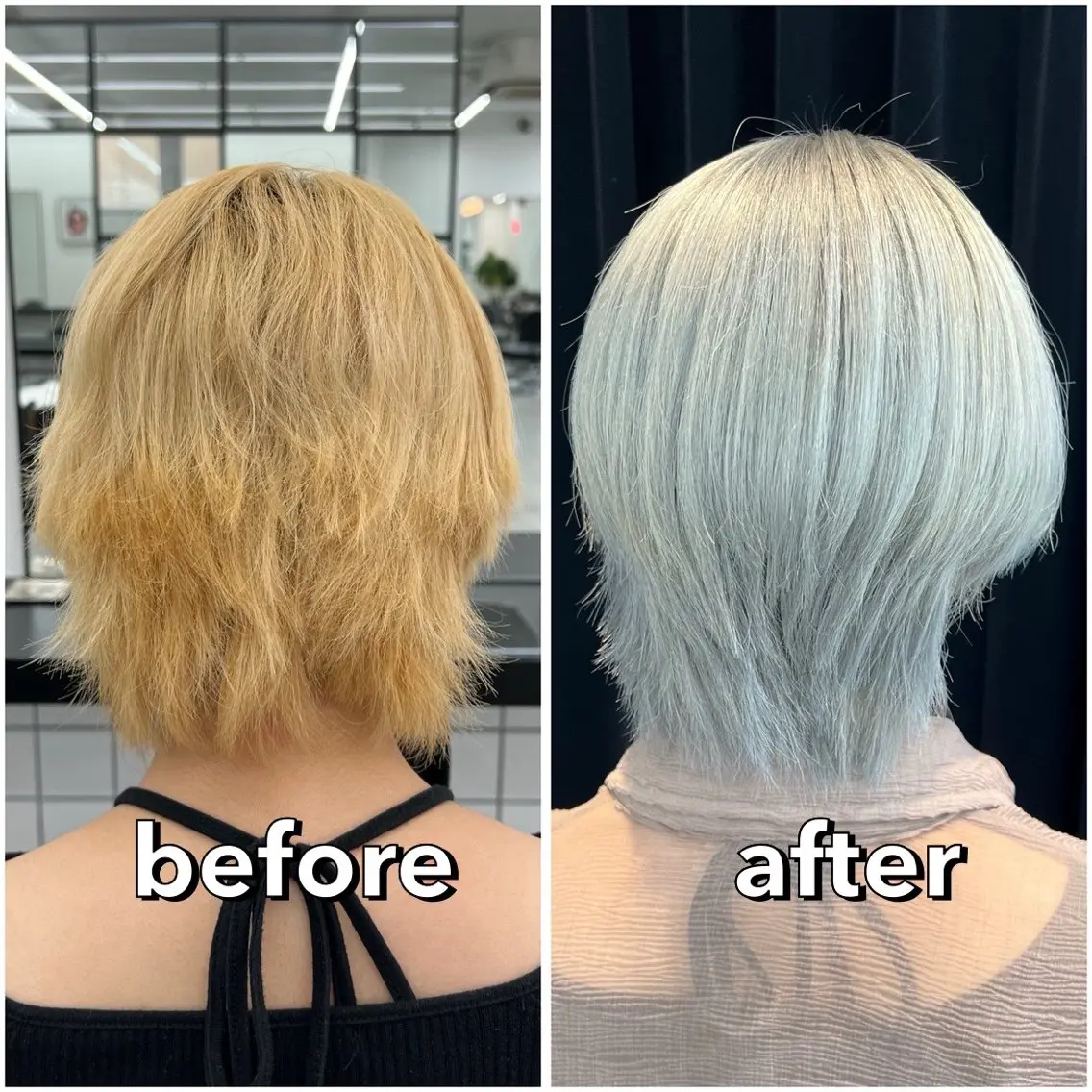 ショート カラー ブリーチ ブルーカラー 透明感カラー シルバー ショートヘア ヘアカラー 🌷︎あすか🌷 JILLSTUDIOのヘアスタイル