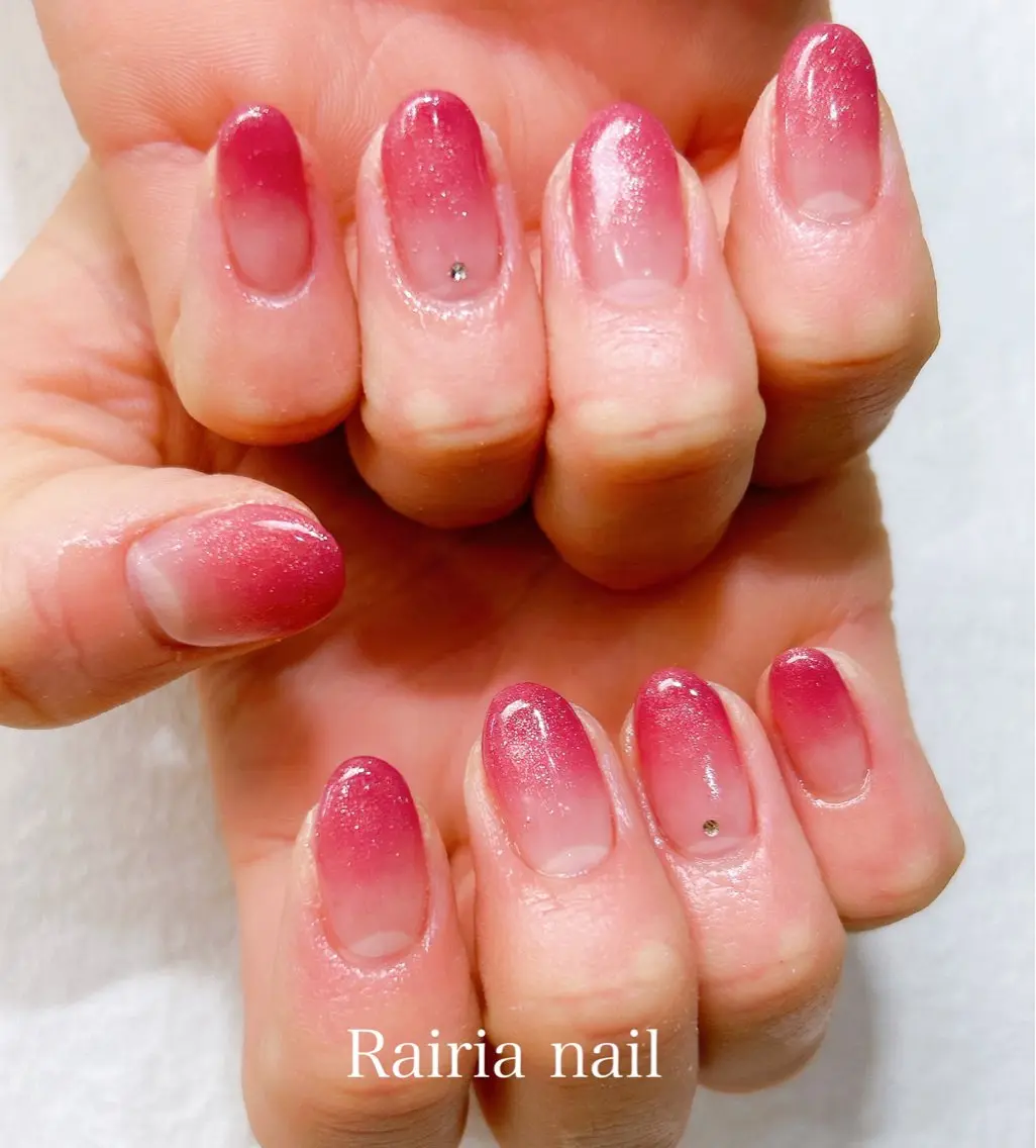 ネイル アートネイル ジェルネイル 持ち込み ニュアンスネイル パラジェル Rairia nail本八幡店のネイルデザイン