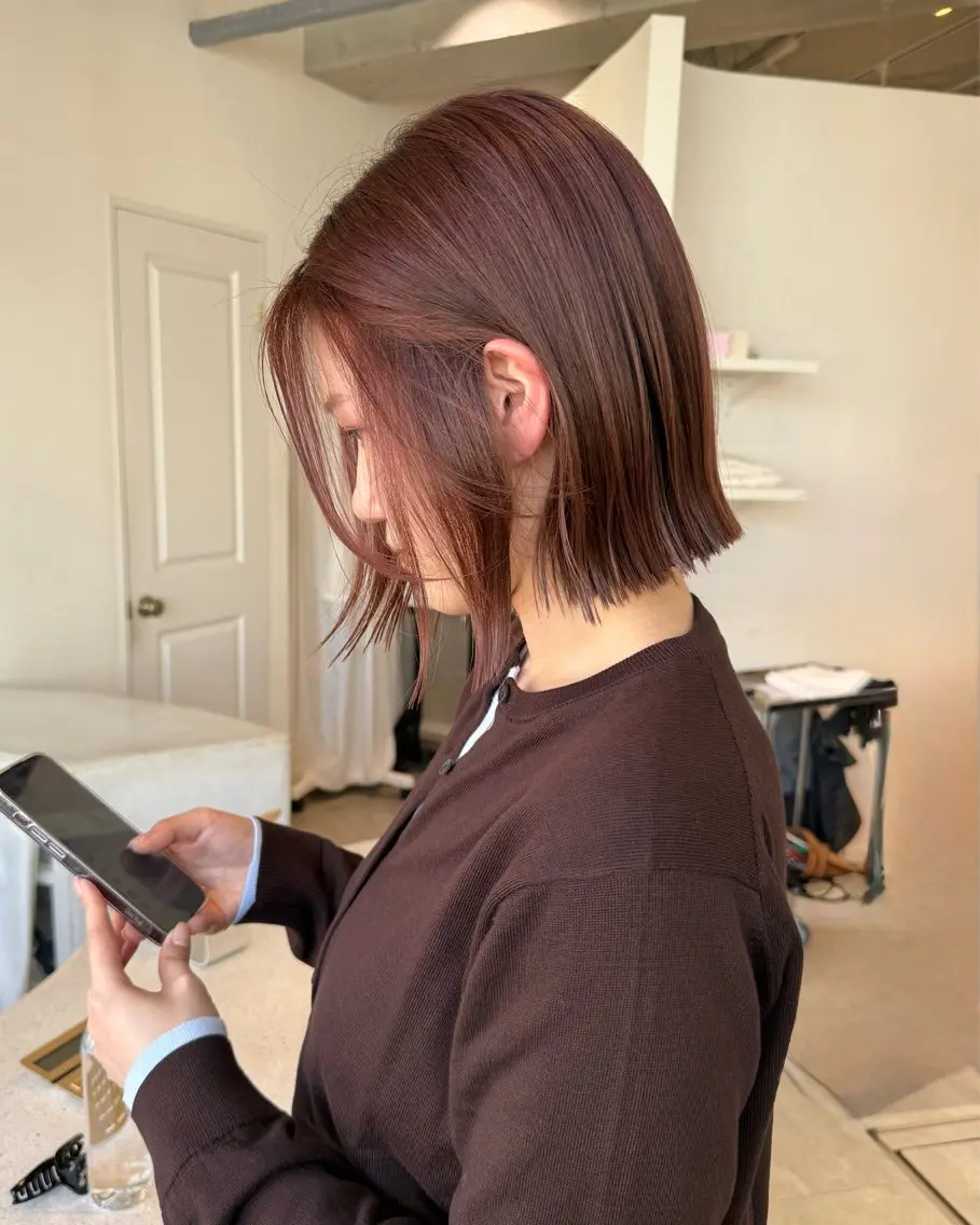 ミディアム カラー 中林 友梨のヘアスタイル