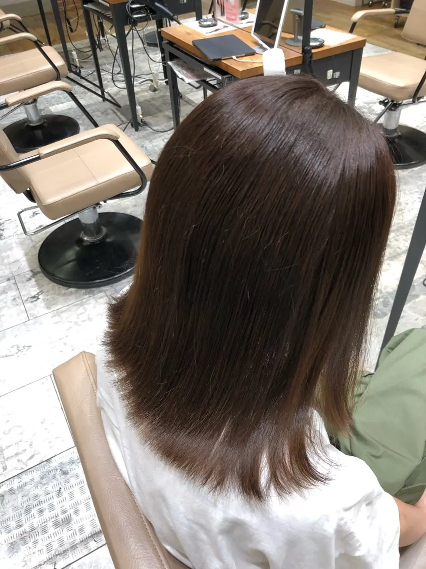 ミディアム 新宿/透明感カラー/ 髪質改善/早野大空のヘアスタイル