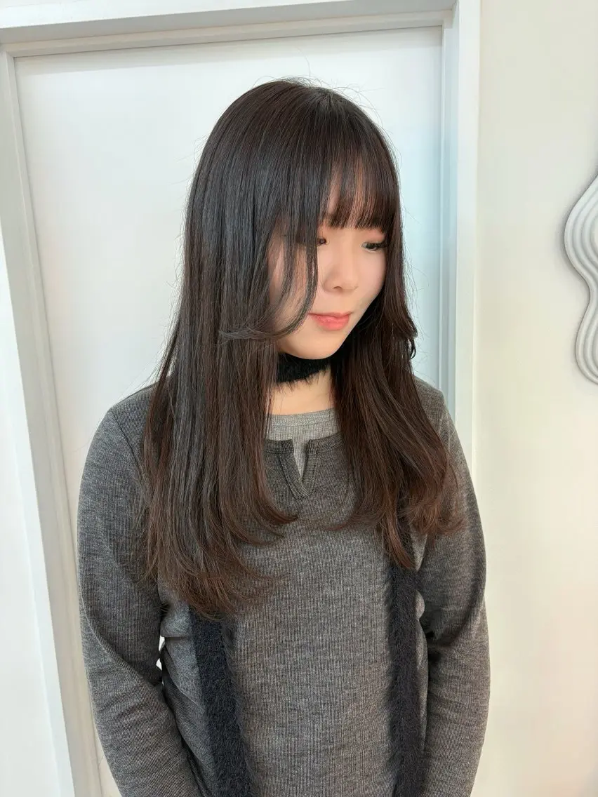 セミロング カラー ichika/福岡 /透明感カラー🤎のヘアスタイル