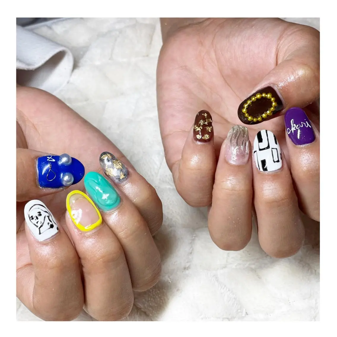 ネイル アートネイル ジェルネイル ハンドネイル LaLa Peach 福岡のマツエク・マツパデザイン