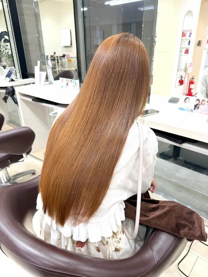ロング 【縮毛矯正/髪質改善 /ケアカラー】十場のヘアスタイル