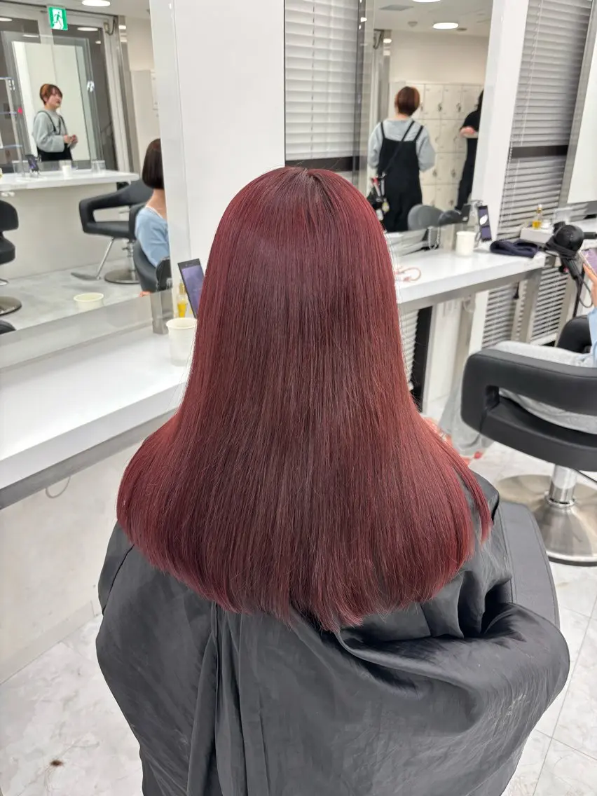 セミロング カラー ヘアカラー ヘッドスパ ヘアセット 🫧韓国風透明感 ヘア🫧towaのヘアスタイル