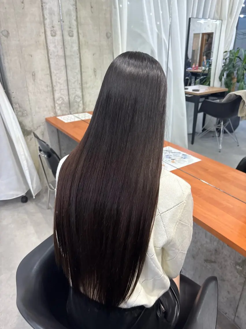 ロング 縮毛矯正 トリートメント 髪質改善／縮毛矯正 関根青葉のヘアスタイル