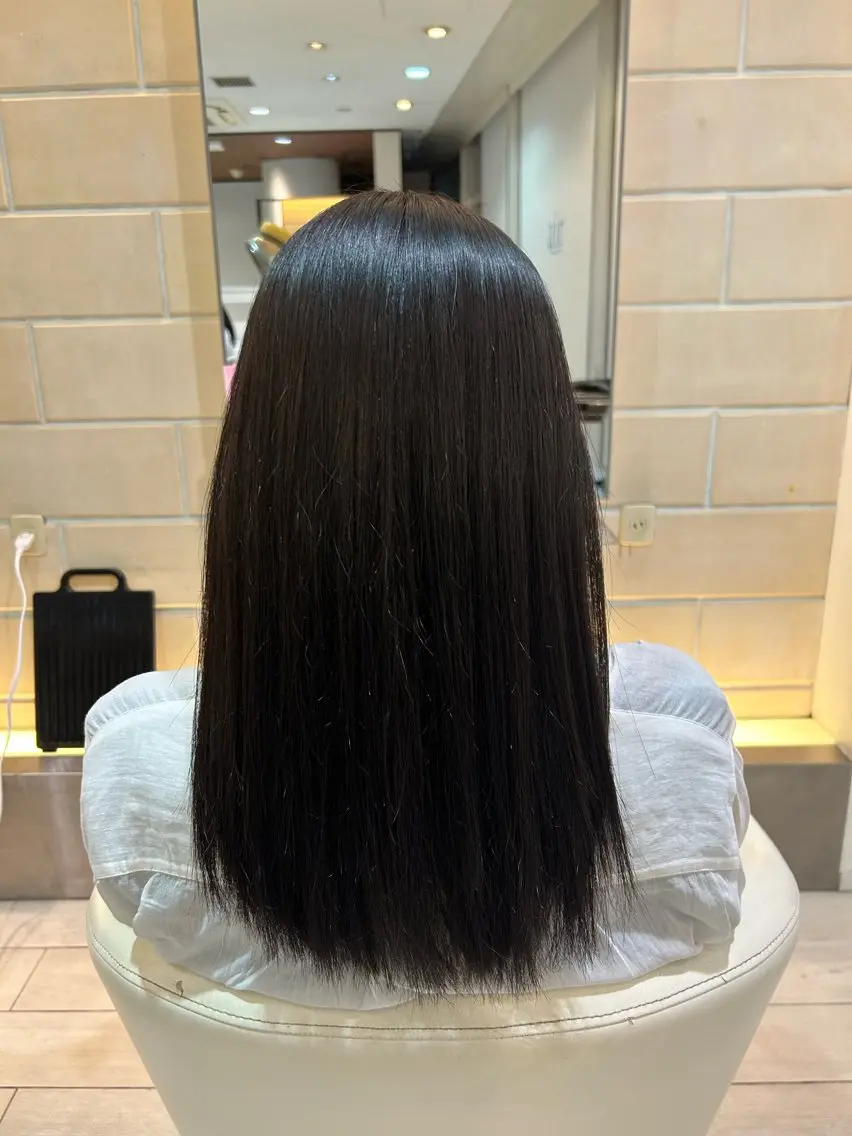 ロング 縮毛矯正 土田 アキナのヘアスタイル