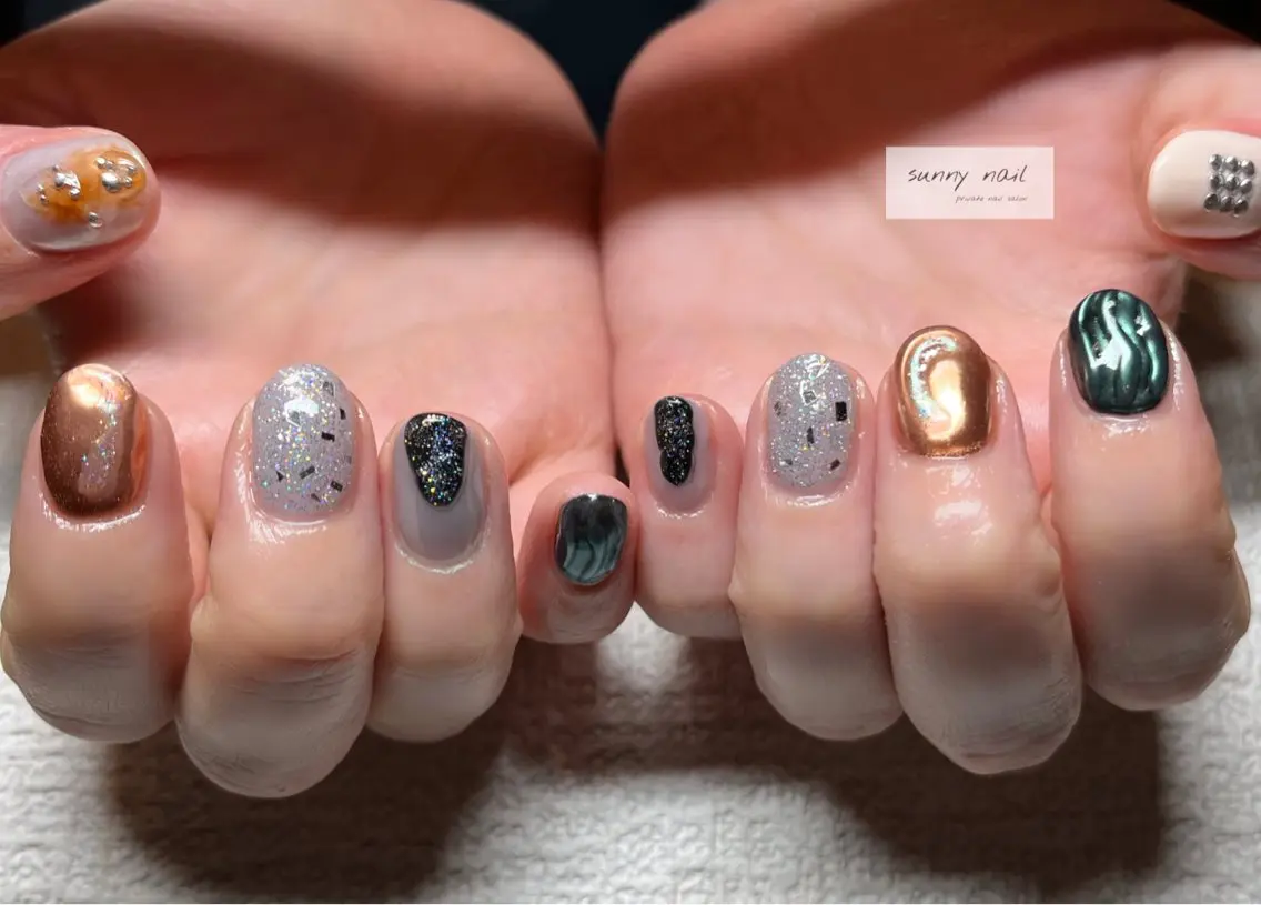 ネイル オーロラネイル sunny nailのネイルデザイン