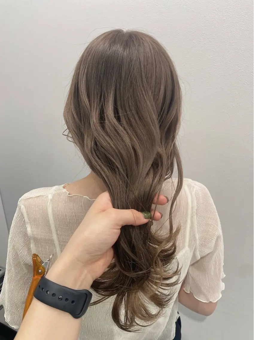 セミロング カラー ヘアアレンジ ヘアカラー トリートメント ヘアセット ダブルカラー｜ なおき｜池袋美容師のヘアスタイル
