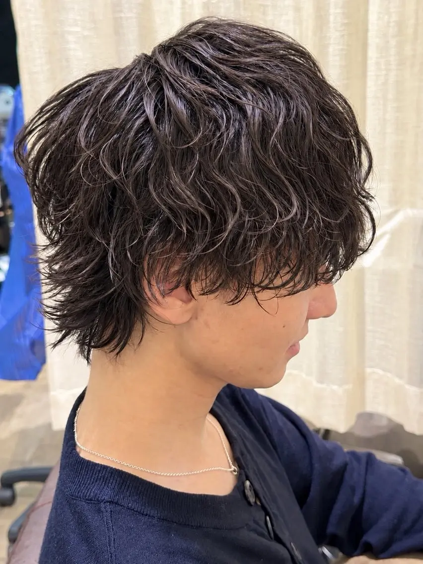 パーマ メンズ メンズパーマ メンズウルフカット ウルフカット SENA 💕のヘアスタイル