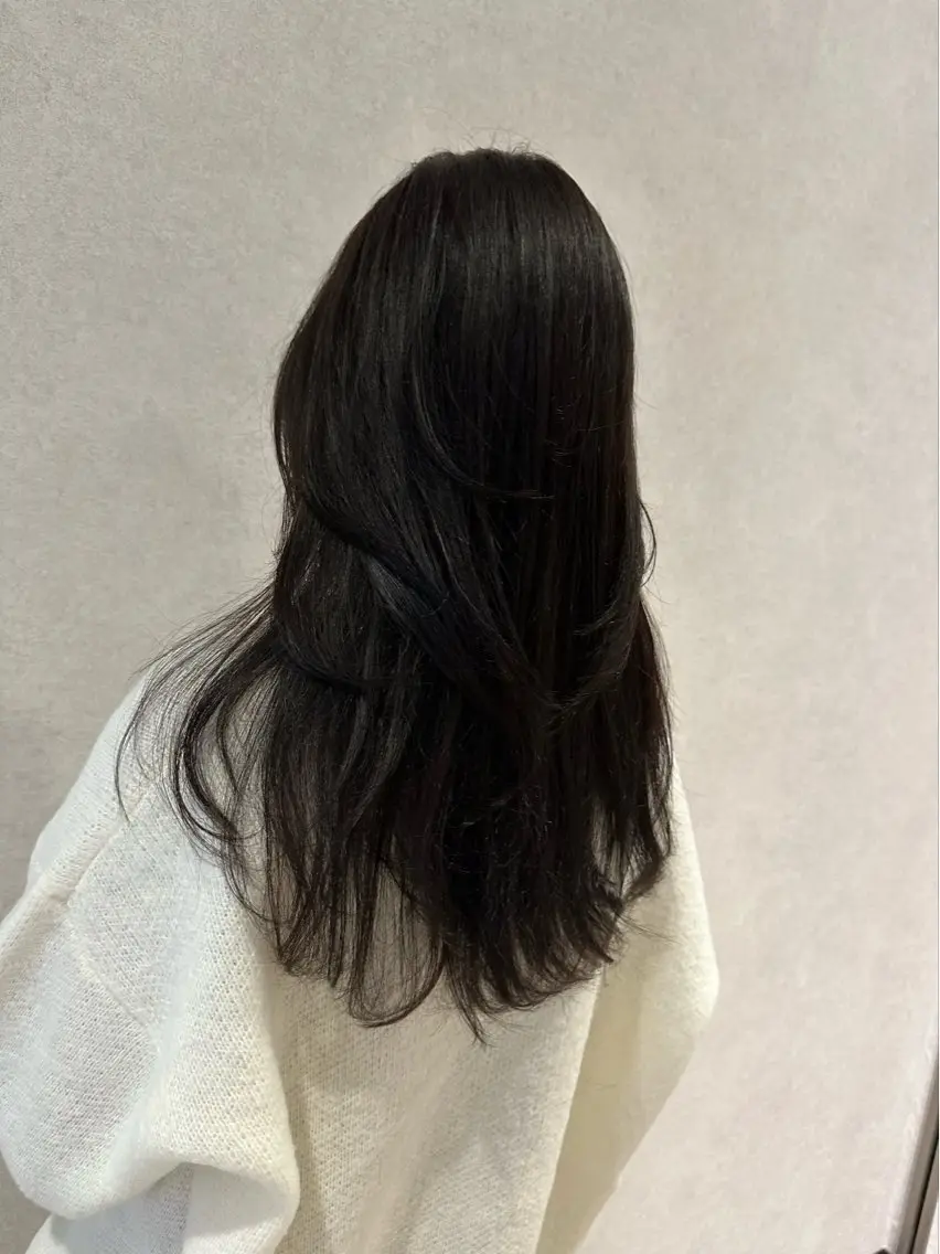 ロング カット ヘアカラー トリートメント レイヤー/ハッシュ 渋谷/サッタのヘアスタイル