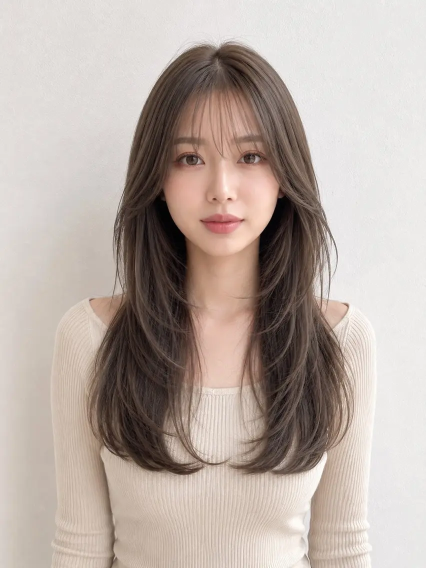 ロング カラー ヘアカラー トリートメント 透明感カラー/艶髪/ 🫧乳井悠香のヘアスタイル