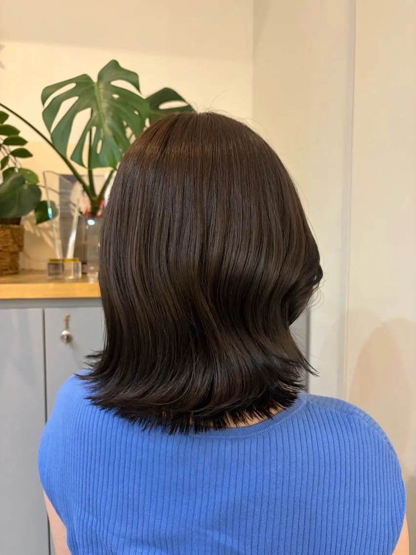 カラー ブリーチ ブラウンカラー 透明感カラー ブリーチなしカラー ヘアカラー 竹内 麻帆のヘアスタイル