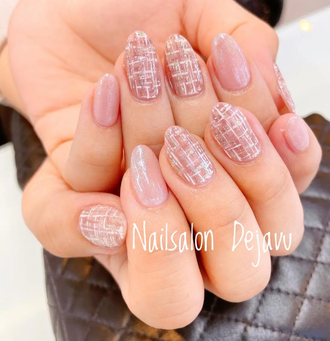 ネイル アートネイル ジェルネイル ツイードネイル 冬ネイル Nailsalon Dejavuのネイルデザイン
