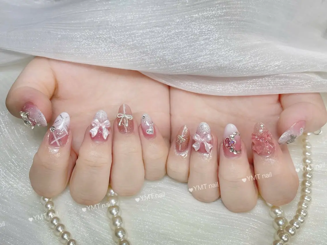 ネイル 長さ出し フットネイル ジェルネイル 韓国ネイル マグネットネイル ハンドネイル YMT NailStudioのネイルデザイン