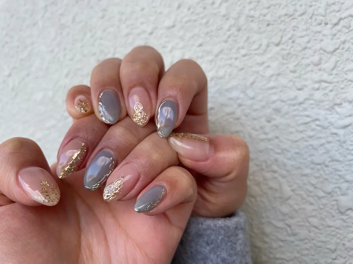 ネイル ブルー nailsalon mionのネイルデザイン