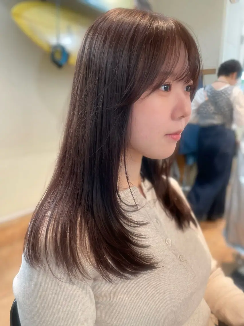 セミロング レイヤーカット カット ヘアカラー PayPay対応 kaito🍫のヘアスタイル