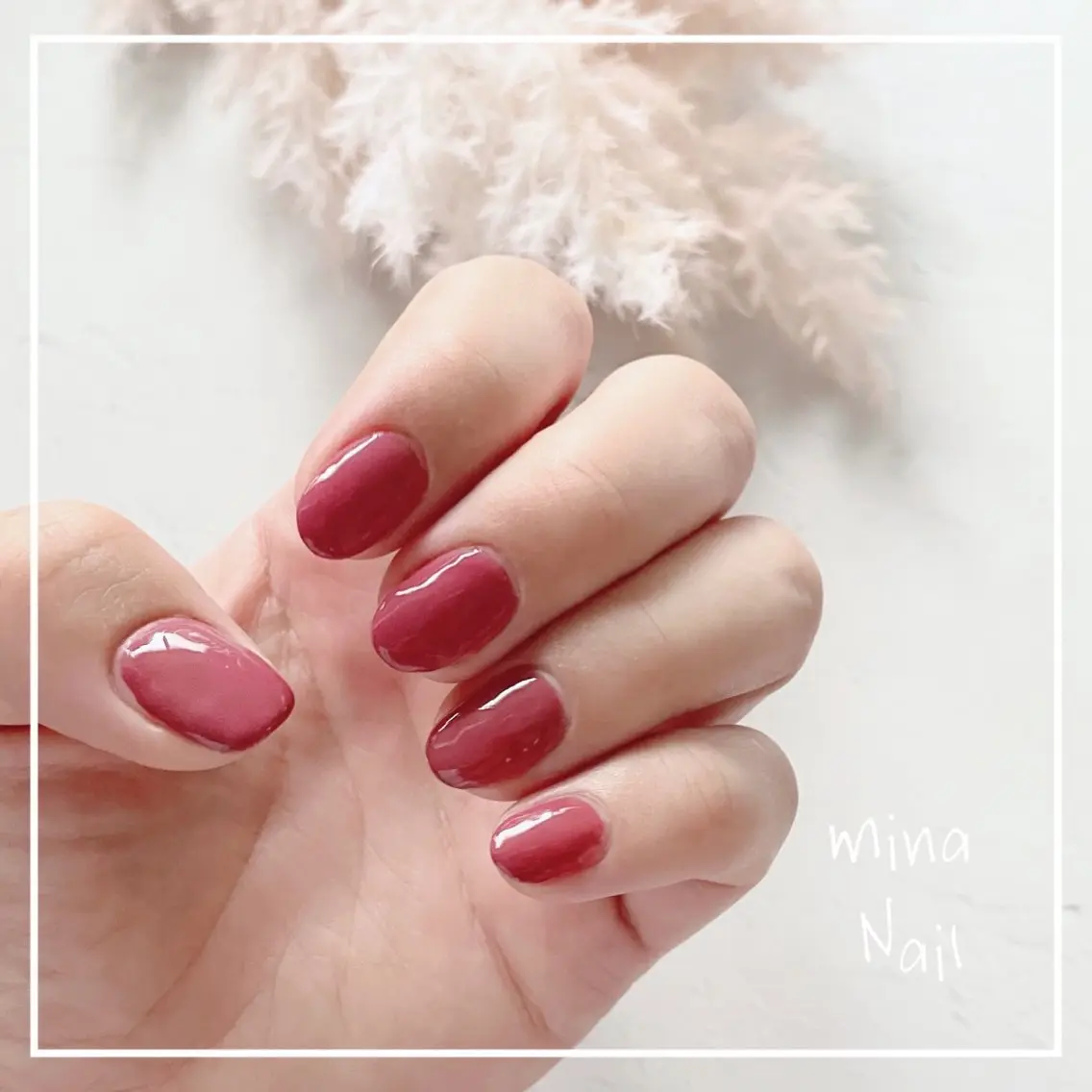 ネイル ワンカラーネイル ピンク mina Nailのネイルデザイン