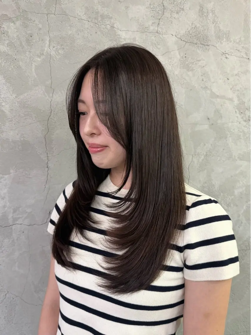 ロング レイヤーカット ロング MIREI🍒⋆꙳ 💟のヘアスタイル