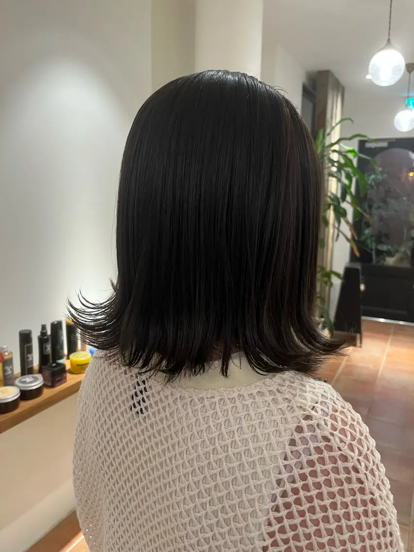 ミディアム パーマ ヘアカラー 澤田 健汰のヘアスタイル