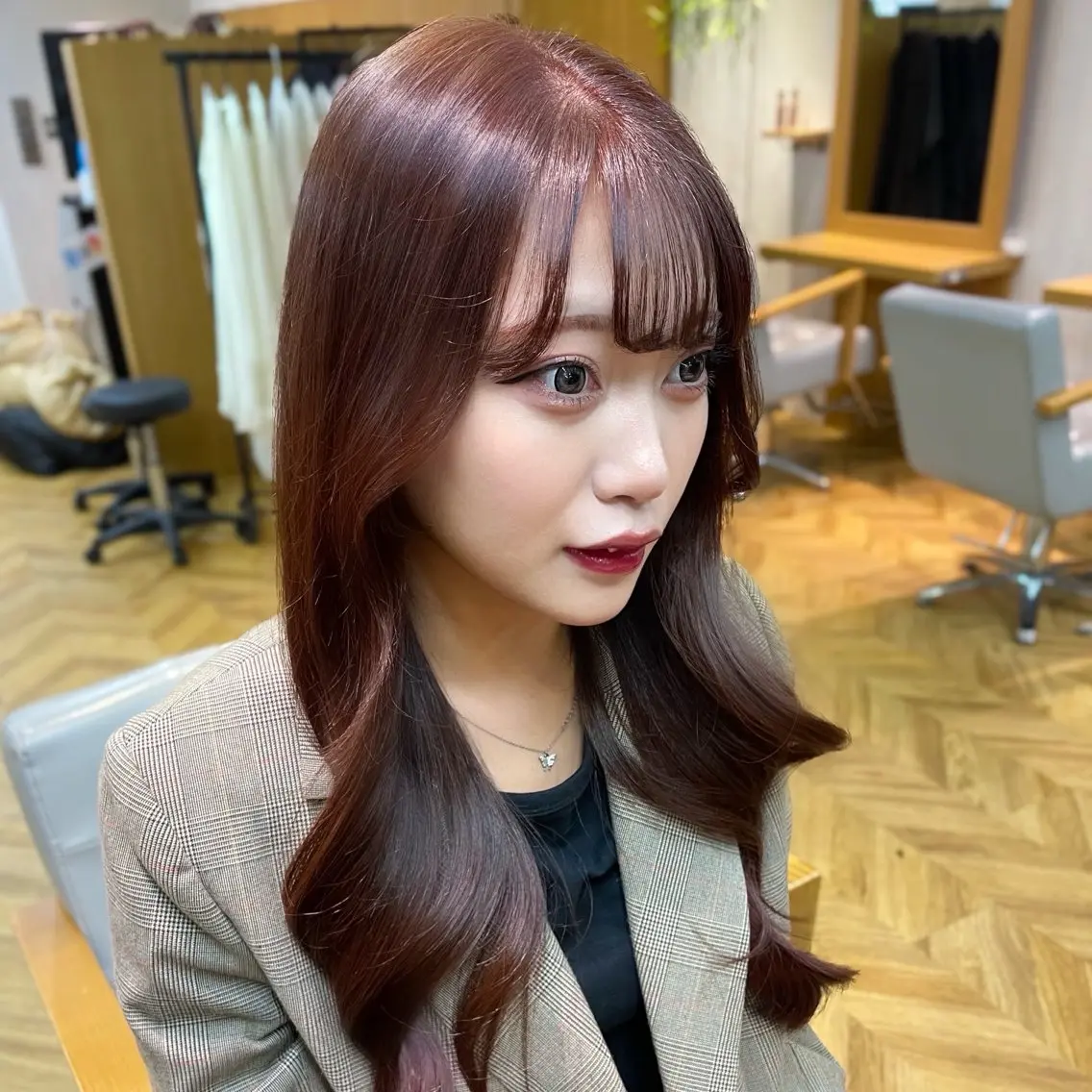 ロング カラー カット ヘアカラー レイヤー/柔らか 透明感カラー/ゆきなのヘアスタイル