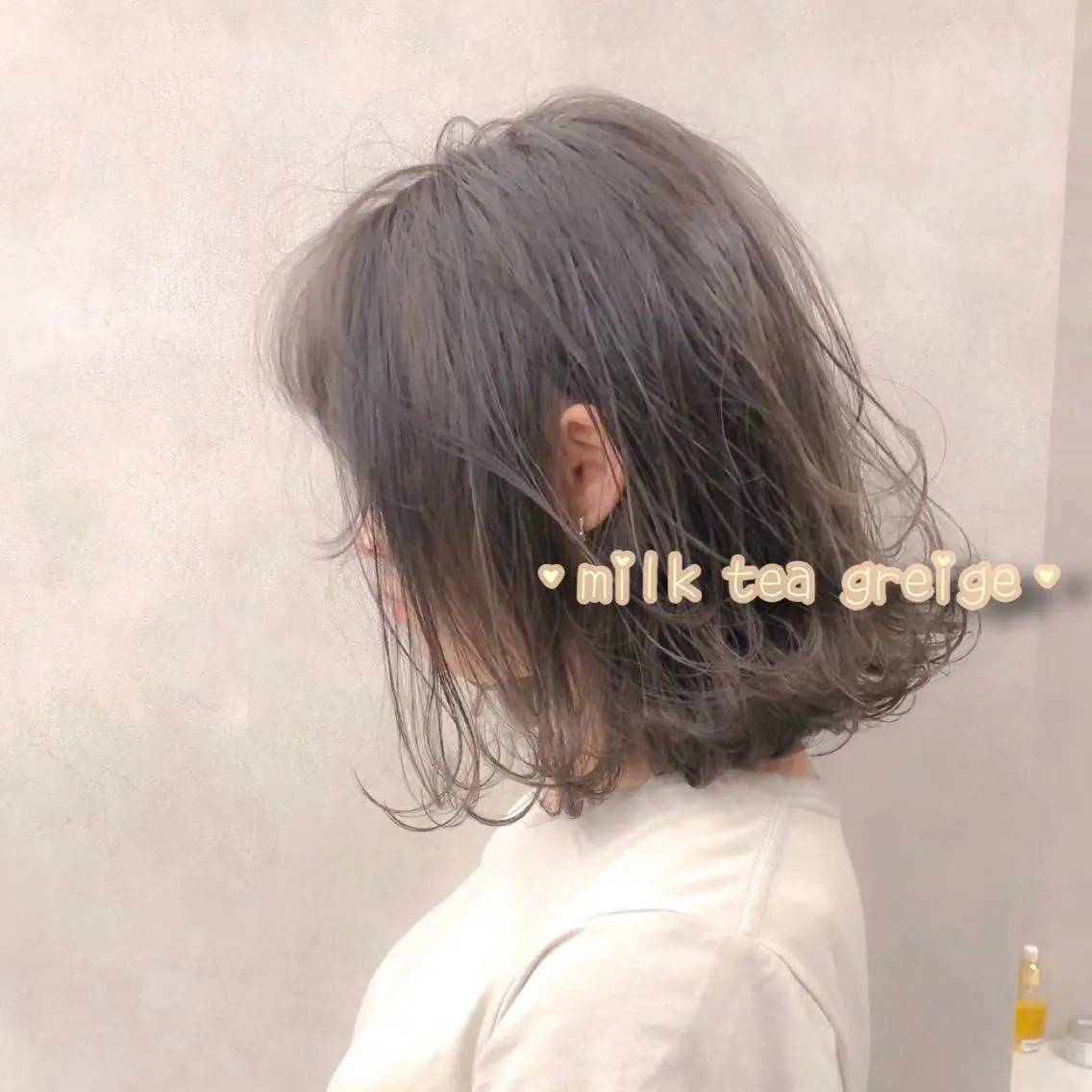 ミディアム カラー ヘアアレンジ 透明感カラー グレージュ ミルクティーグレージュ 全色特化美容師 /コウスケ🎨のヘアスタイル