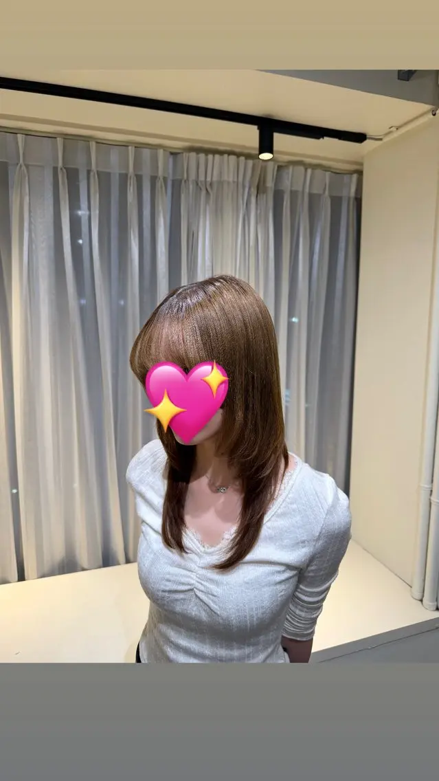 ミディアム パーマ レイヤーカット パーマ 🌟ショート/デジパ みつき🌟のヘアスタイル