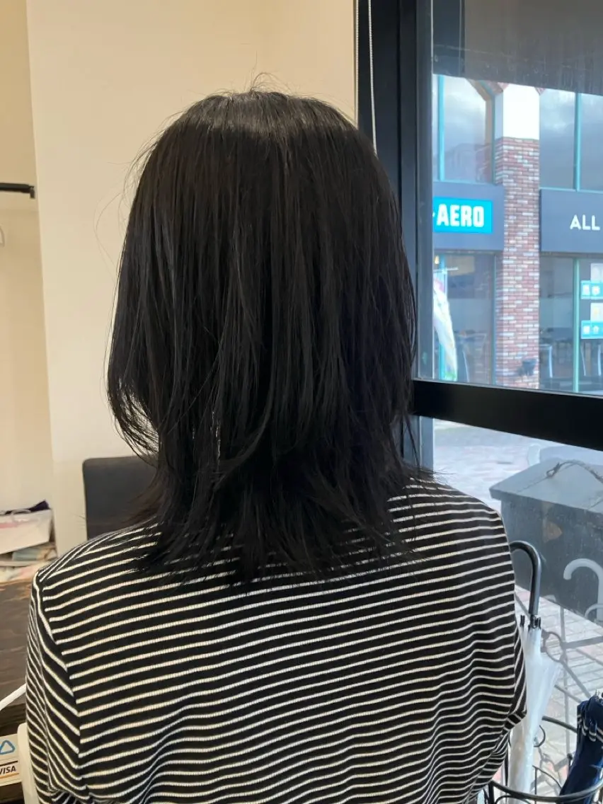 ミディアム レイヤーカット ウルフカット ウルフレイヤー カット トリートメント 酒井 成貴のヘアスタイル