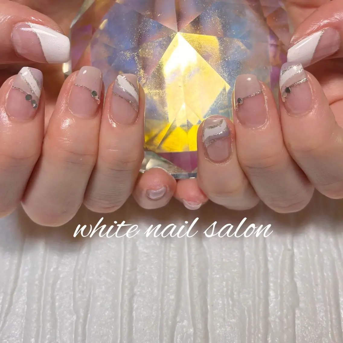 ネイル フットネイル ラメ(グリッター) ハンドネイル white nail salonのネイルデザイン
