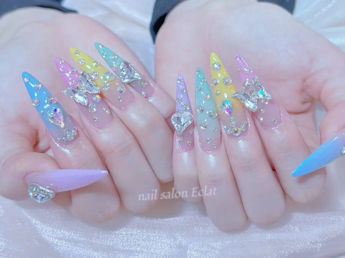 ネイル ハンドネイル ネイルサロンエクラ 🫧Shizukaのネイルデザイン