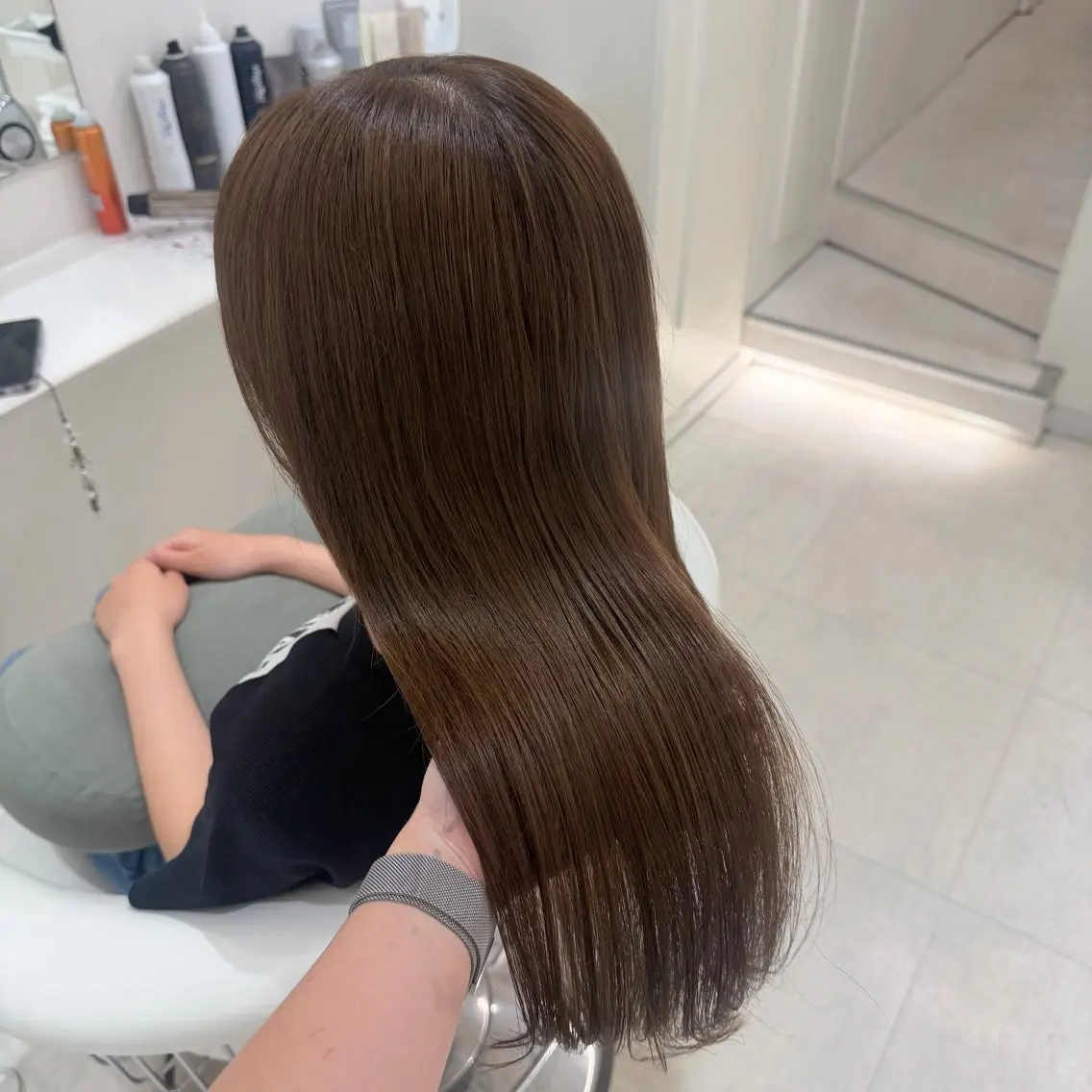 ロング カラー ブラウンカラー 透明感カラー ヘアカラー トリートメント ParveMix 🩶🫧入江 香名のヘアスタイル