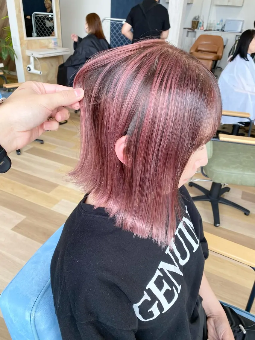 ミディアム ケアブリーチ 黒瀬有汰のヘアスタイル