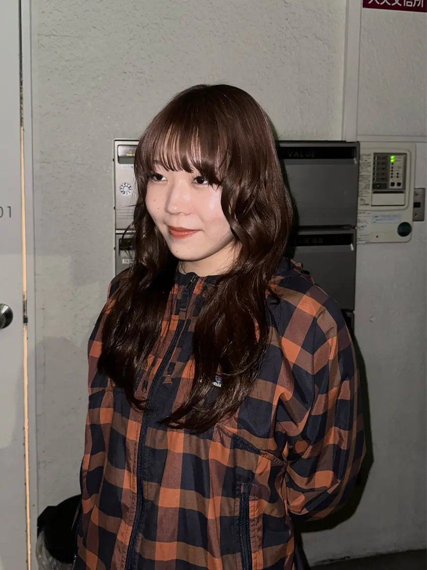 ロング カラー ベージュカラー ブリーチ オレンジ オレンジベージュ ヘアカラー sliver siki/akariのヘアスタイル