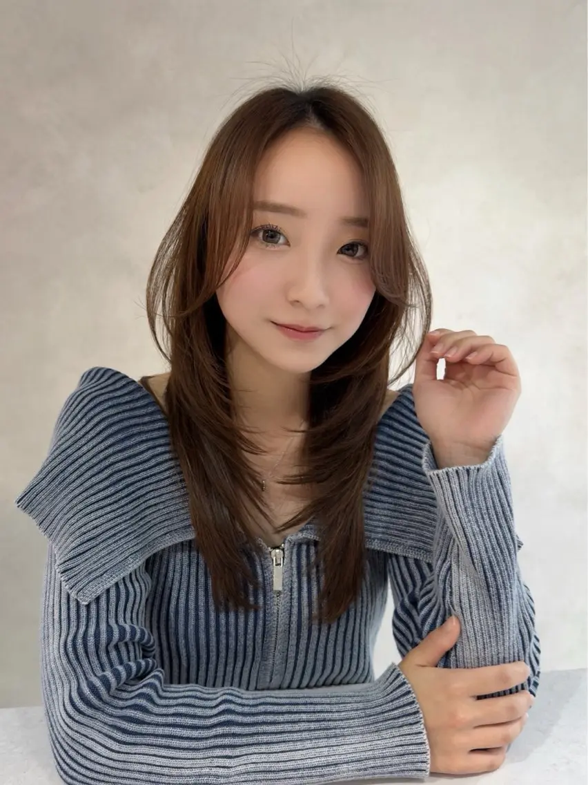 ロング カラー ✨レイヤー・ブリーチ なしダブル特化✨のヘアスタイル