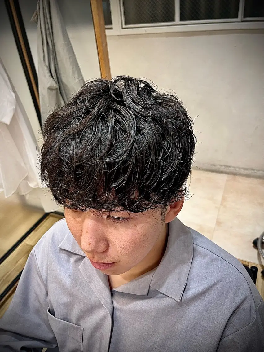 パーマ メンズ メンズパーマ ニュアンスパーマ 🟦メンズ特化🟦 たかしま　あさひのヘアスタイル