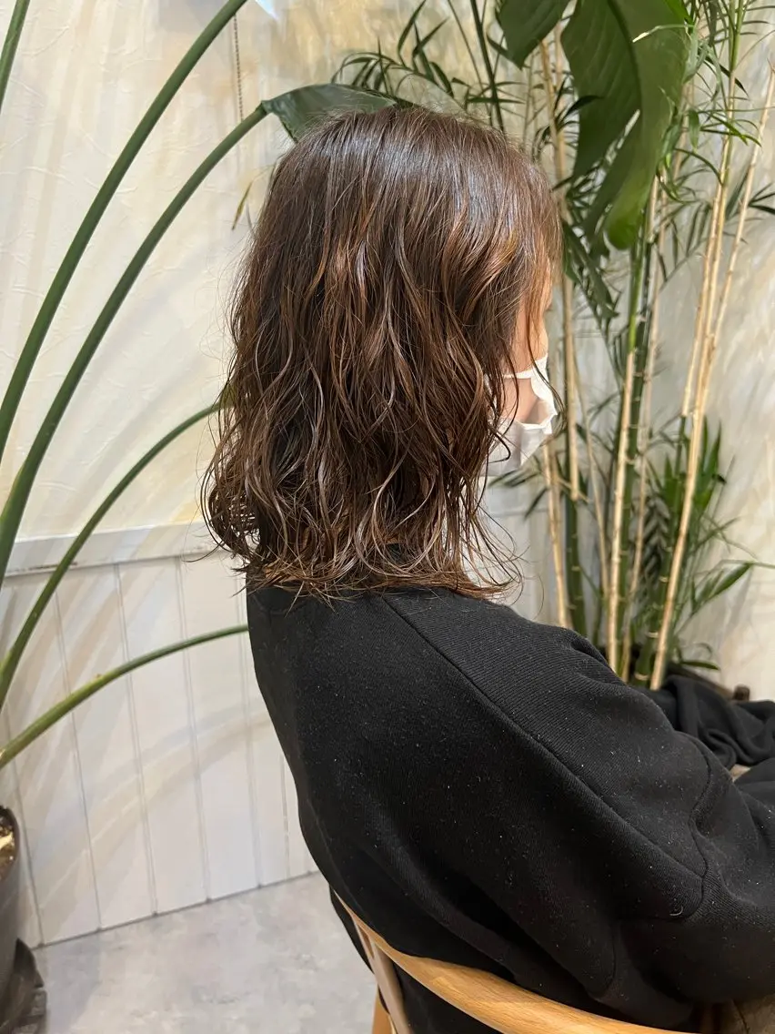 ミディアム パーマ ミディアムパーマ デジタルパーマ ショート& パーマ　坂本のヘアスタイル
