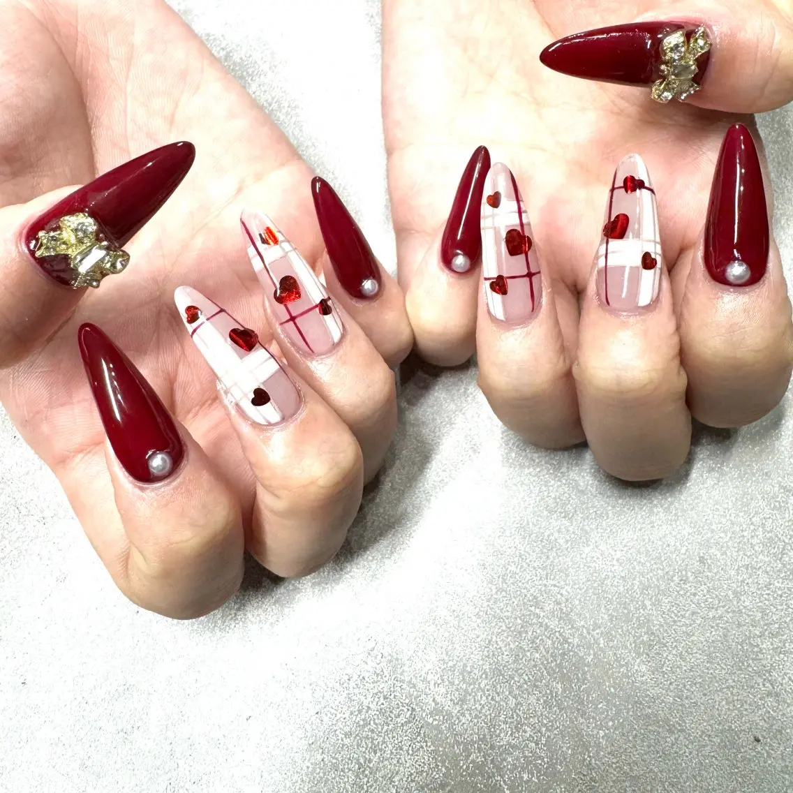 ネイル ハート ハンドネイル private salon　lienのネイルデザイン