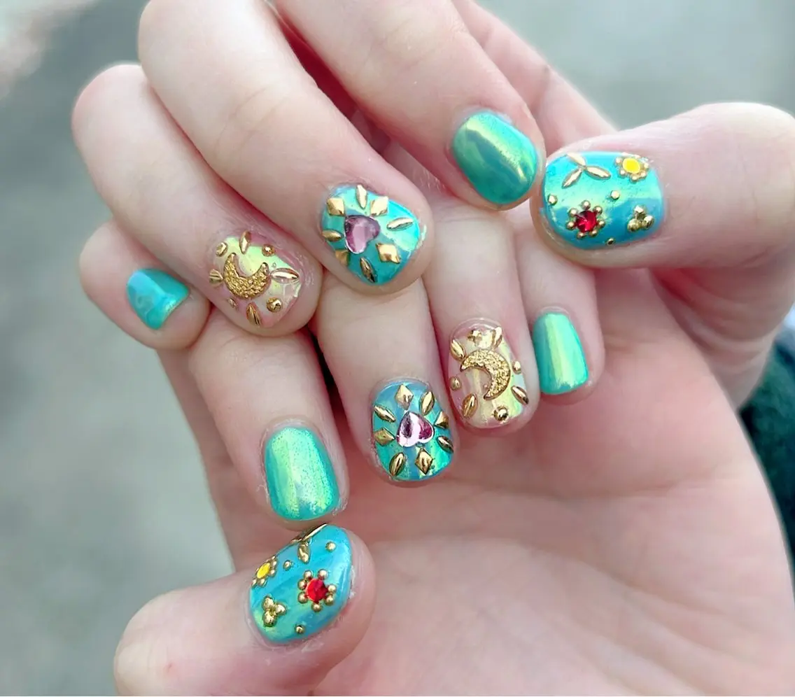 ネイル オーロラネイル ジェルネイル 持ち込み パラジェル ハンドネイル Nail Salon Ｄream Mamのネイルデザイン
