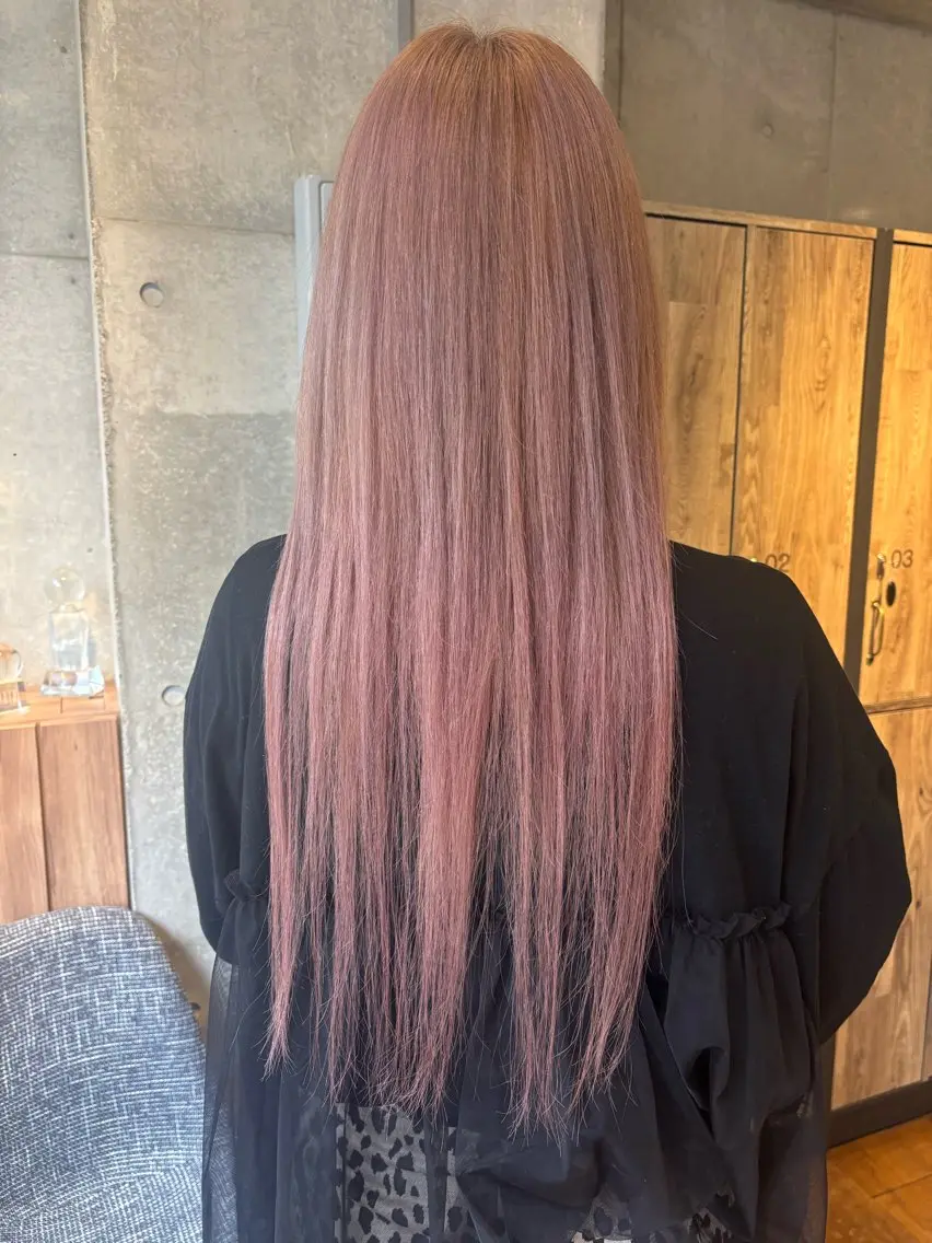 ロング カラー ブリーチ ピンクカラー ヘアカラー トリートメント 艶カラー🌸 SAKURAI🌸のヘアスタイル