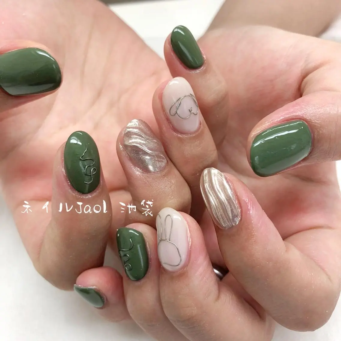 セミロング ネイルJaol 池袋のネイルデザイン